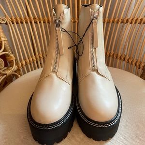 NWT H&M beige combat boots